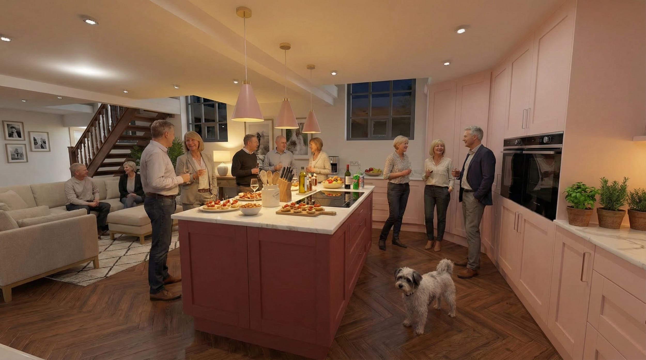 A Mastercraft bespoke kitchen designed for modern Yorkshire living – handcrafted cabinetry, generous island space and warm, welcoming interiors.