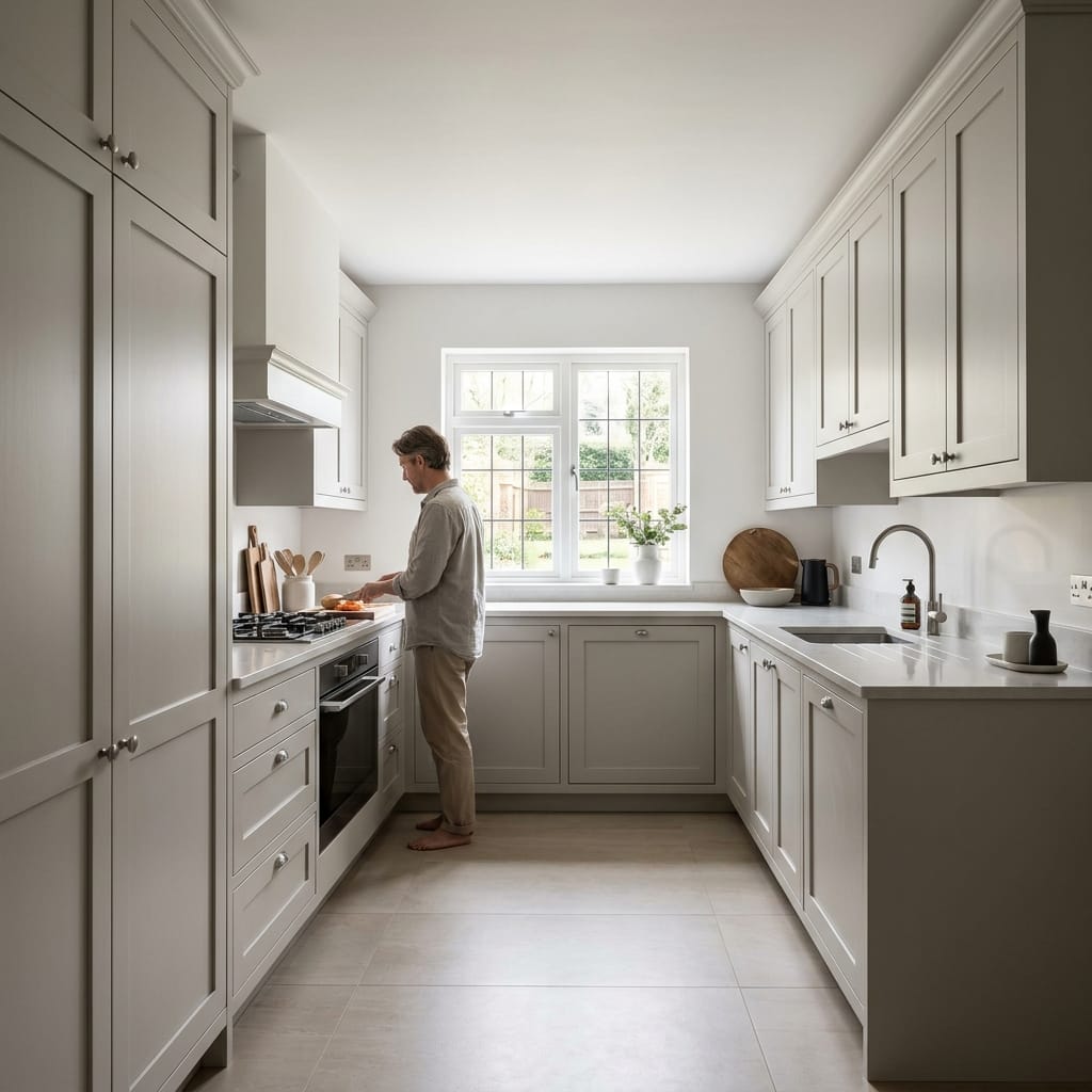 Bespoke kitchen designed for a Eston home, quality materials and considered layout